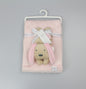 Plush Blanket and Rattle Set - Pink Pup (75x100cm) (PK6) J14037