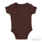 Ribbed Bodysuit - Chocolate (0-3m) (PK6) - BS4600-CH-03