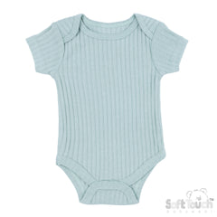 Ribbed Bodysuit - Sage Green (3-6m) (PK6) - BS4600-SG-36