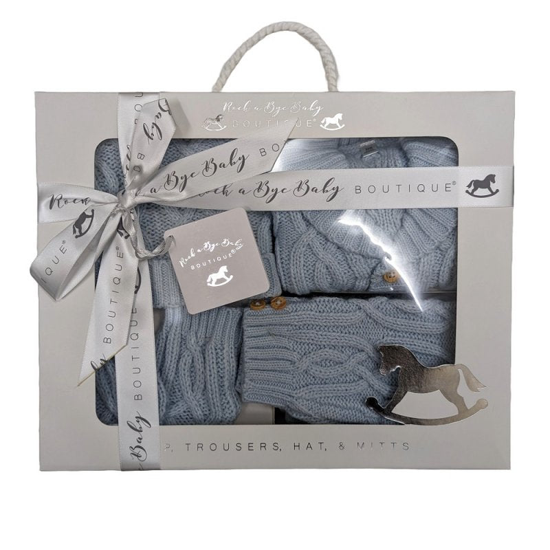Baby Boxed Knitted Gift Set - Knit Blue (NB-6m) (PK6) C05709