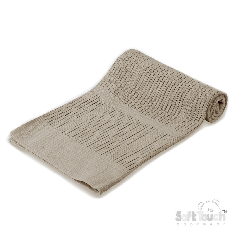 Cotton Cellular Blanket - Coffee (70x90cm) (PK6) CBP51-COF