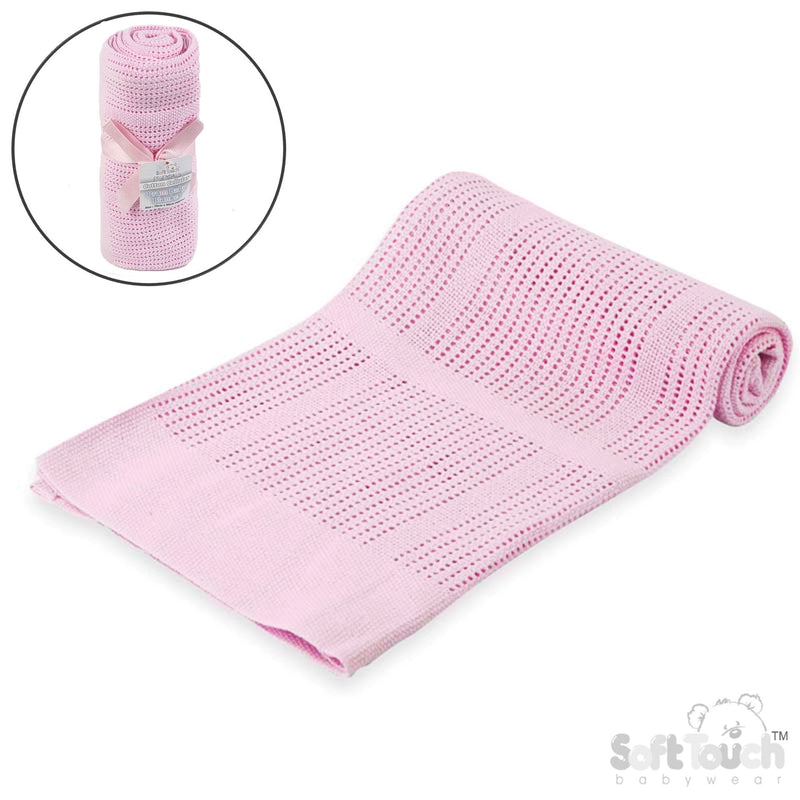 Cotton Cellular Blanket - Pink (70x90cm) (PK6) CBP51-P