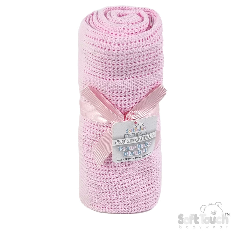 Cotton Cellular Blanket - Pink (70x90cm) (PK6) CBP51-P