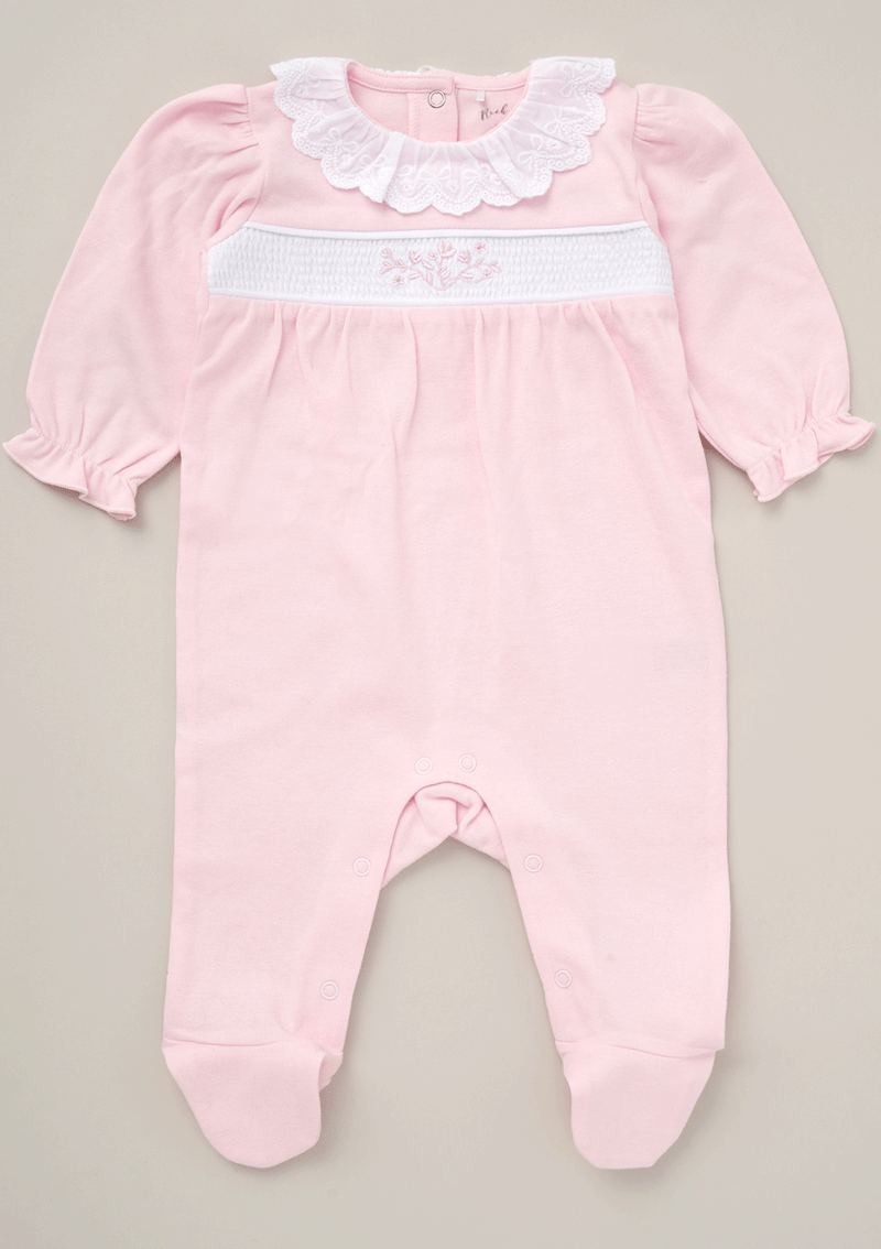 Baby All in One Sleep Suit - Pink/Floral (PK12) (0-12m) D07087