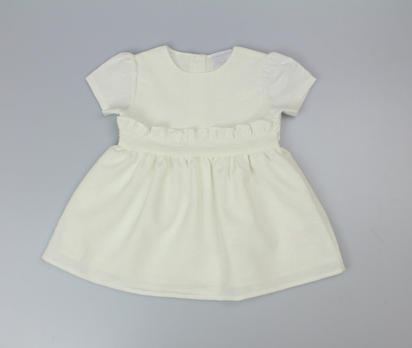Baby Lined Chiffon Dress - White (1-2yrs) (PK6) J33829
