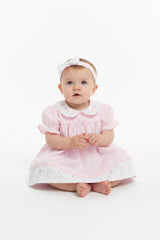 3pc Baby Girls Dress Set - Polka Pink (NB-6m) (PK6) - K14227