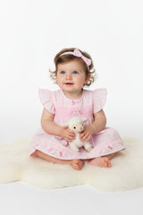 3pc Baby Girls Dress Set - Pink Birds (NB-6m) (PK6) - K14229