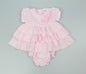 3pc Baby Girls Dress Set - Pink Frill (0-9m) (PK6) - K14239