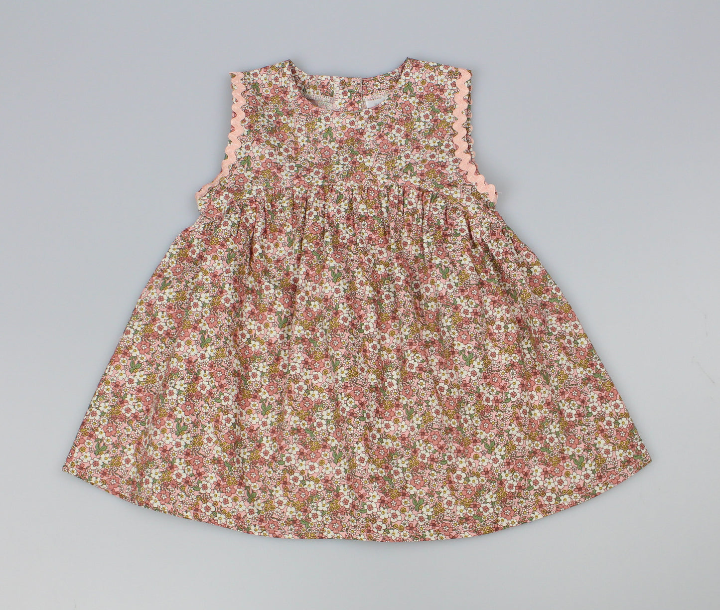 Baby Summer Dress -  Dusty Pink Floral (1-2yrs) (PK6) - K34206