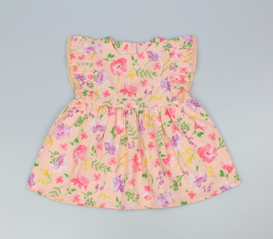 Baby Summer Dress - Peach (1-2yrs) (PK6) - K34208