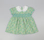 Baby Summer Dress - Teal/Green Smocked (1-2yrs) (PK6) - K34222