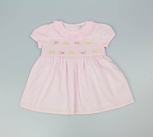 Baby Summer Dress - Pink Check (1-2yrs) (PK6) - K34223