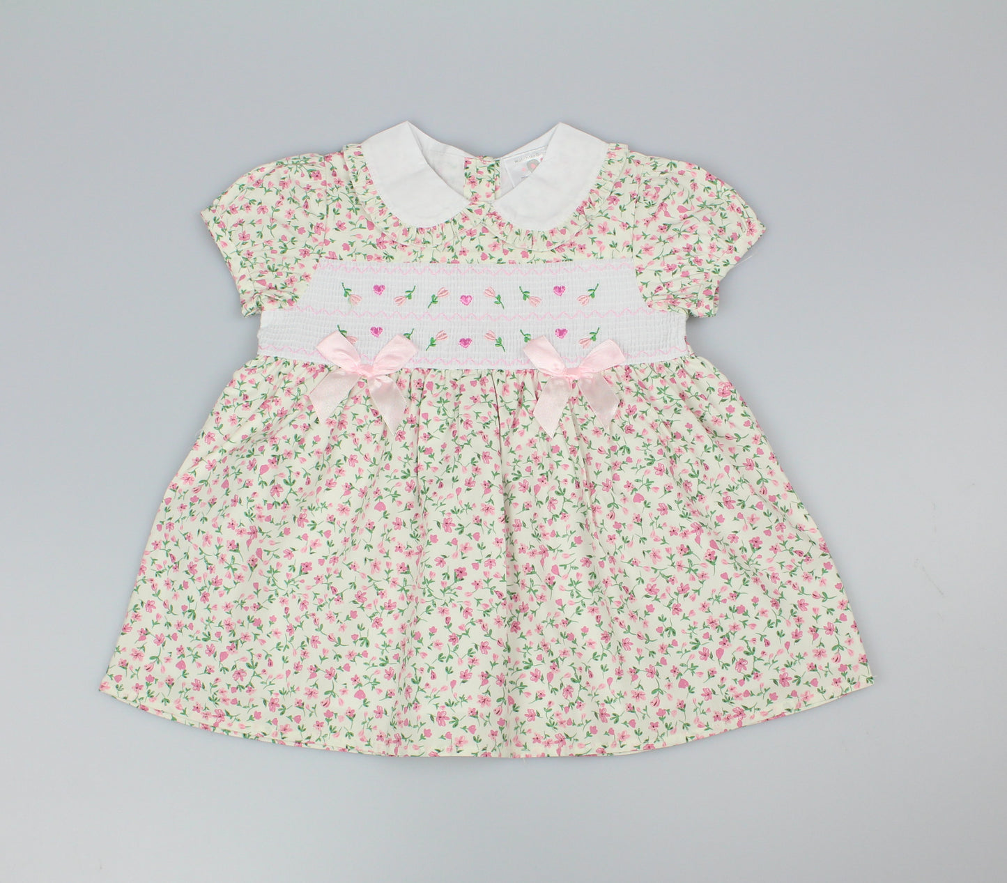 Baby Summer Dress - Pink Bows (1-2yrs) (PK6) - K34224