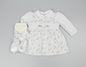 Baby Girls 3pc Dress Set - White/Bird (NB-3M) (PK6) M14277