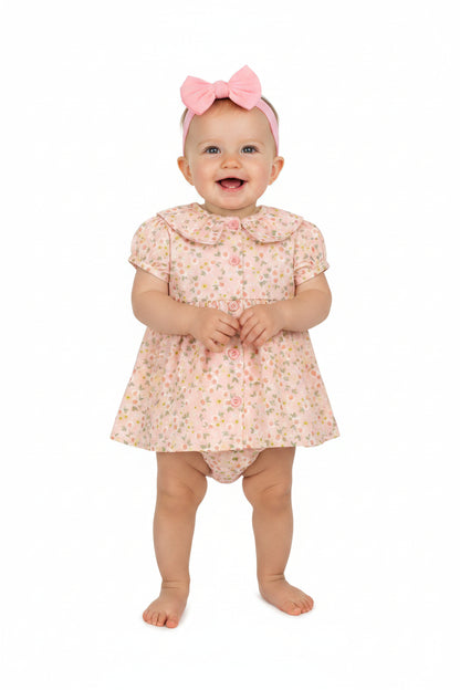 Baby Girls All Over Print Dress, Pant & Headband Set (Pack of 6) - M34301