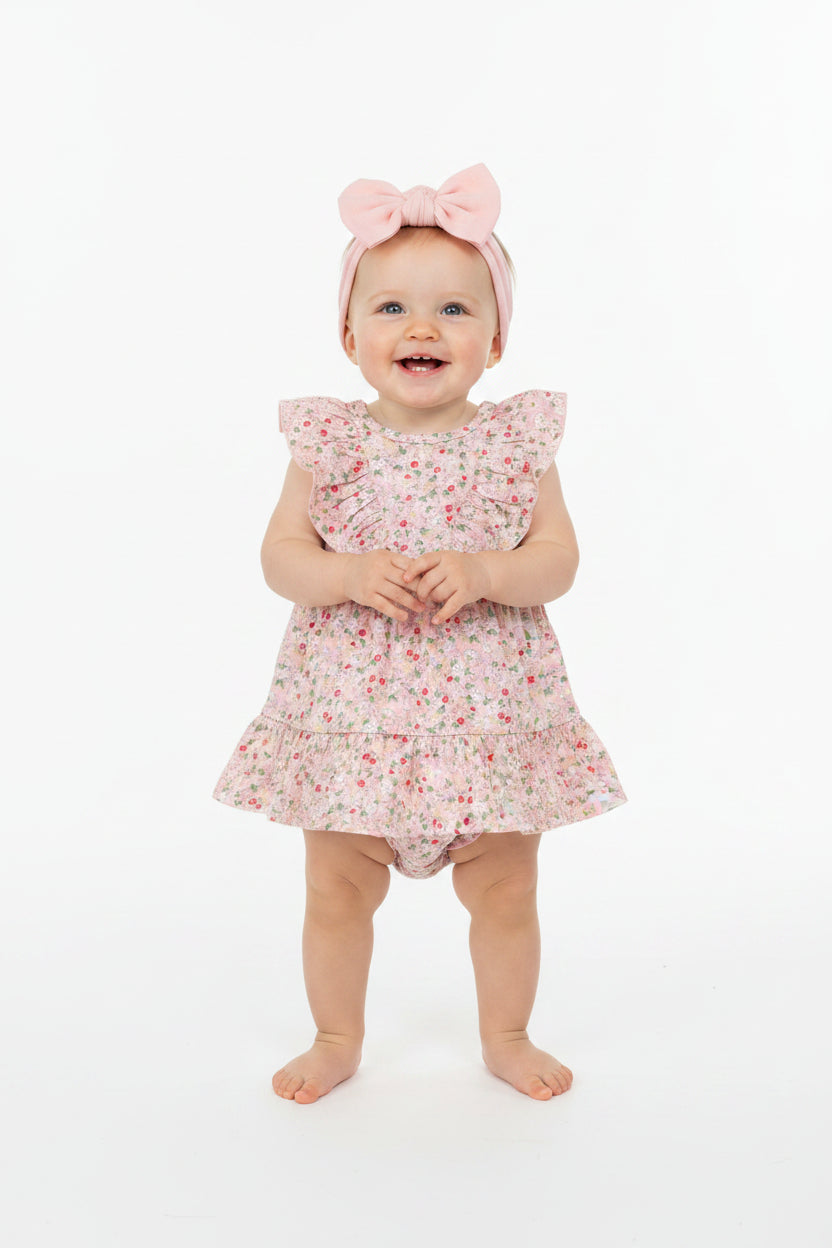 Baby Girls All Over Print Dress, Pant & Headband Set (Pack of 6) - M34306
