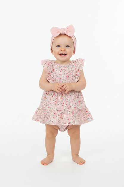 Baby Girls All Over Print Dress, Pant & Headband Set (Pack of 6) - M34306