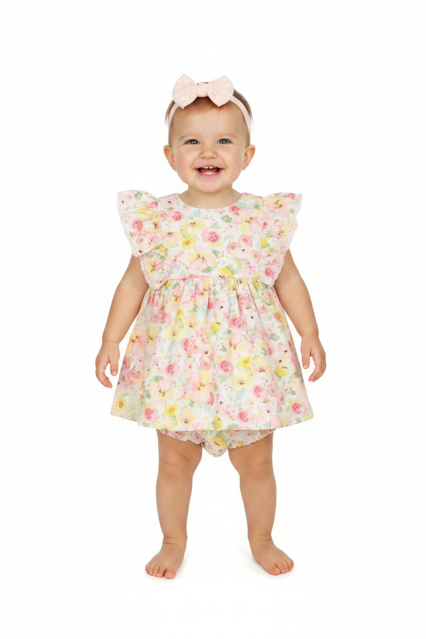 Baby Girls All Over Print Dress, Pant & Headband Set (Pack of 6) - M34309