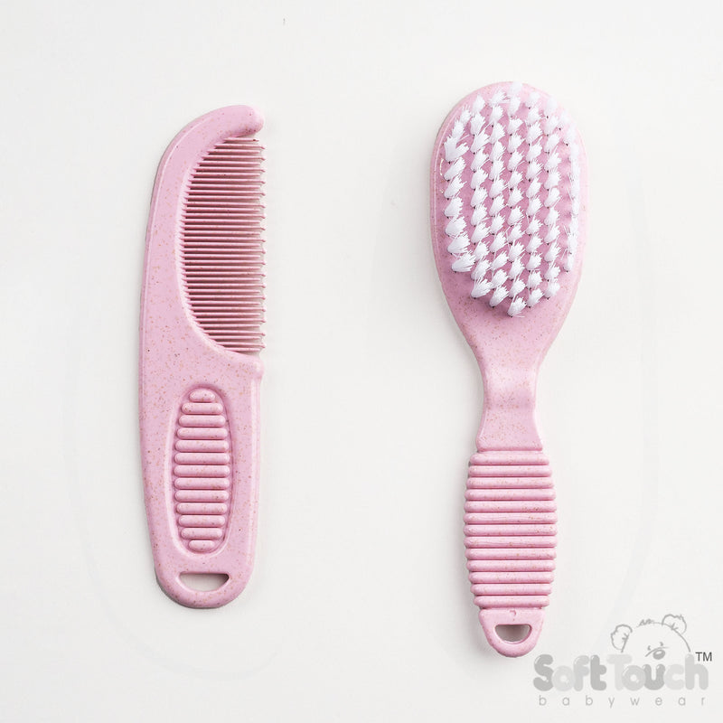 Deluxe Brush & Comb Set - Pink (PK24) EP607-BP-P