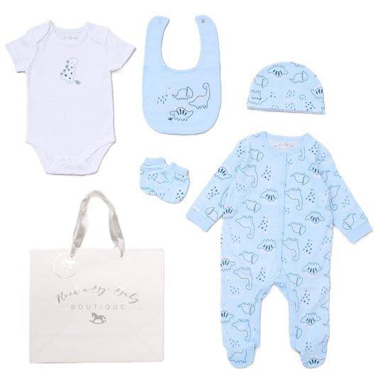 Baby 6pc Mesh Bag Gift Set - Dino (NB-6m) (PK4) F10633