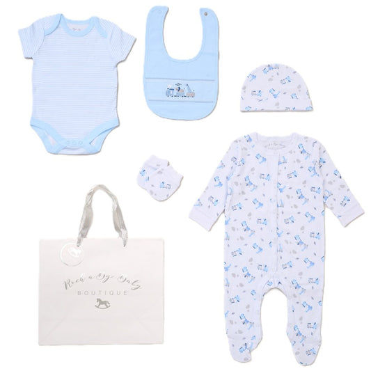 Baby 6pc Mesh Bag Gift Set - Animal Train (NB-6m) (PK4) F10647