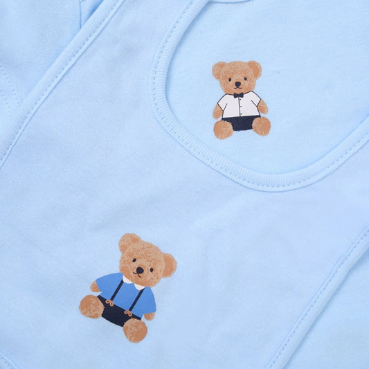Baby 6pc Mesh Bag Gift Set - CheckerTeddy (NB-6m) (PK4) F10717