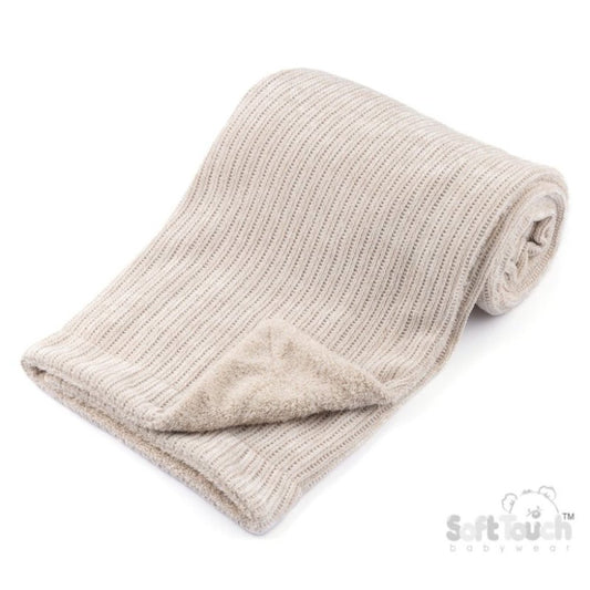 Baby Chenille Cellular Wrap - Biscuit (70x90cm) (PK4) FBP122-bi