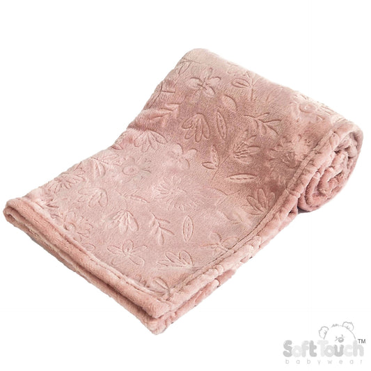 DUSTY PINK FLOWERS EMBOSSED WRAP - (PK6) FBP300-BP-DP