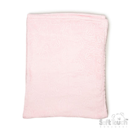 Embossed Wrap - Bunny/Pink (75x100cm) (PK6) FBP305-P