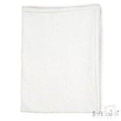 Embossed Wrap - Animals/White (75x100cm) (PK6) FBP305-W