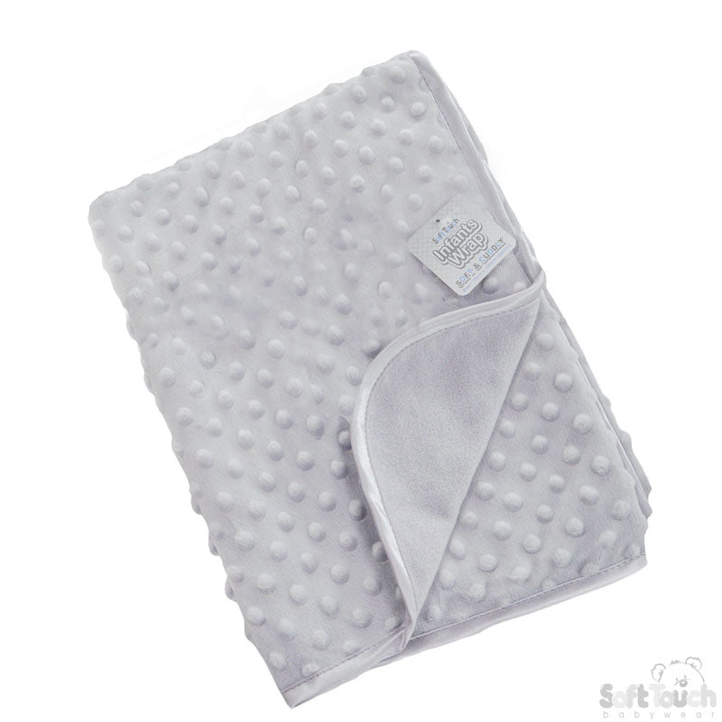 Bubble Fleece Back Wrap - Grey (PK4) FBP80-BP-G (Satin Trim)