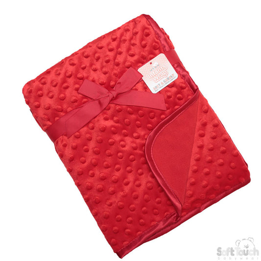 Bubble Fleece Back Wrap - Red(PK4) FBP80-BP-R (Satin Trim)