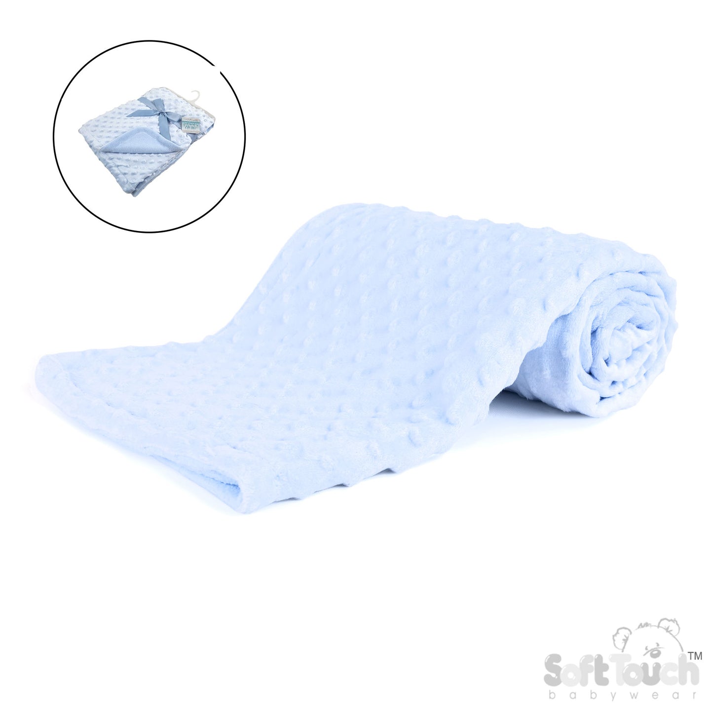 Sky Blue Bubble Wrap W/Mink Fleece Back (PK1) (75x100cm) FBP80B (New Design-No Satin Trim)