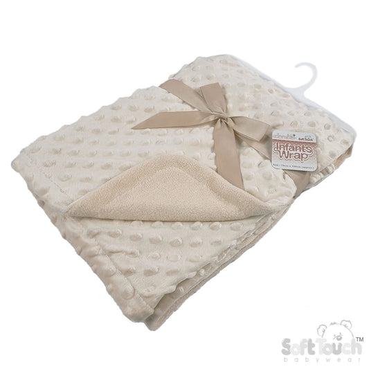 Coffee Bubble Wrap W/Mink Fleece Back (PK1) (75x100cm) FBP80COF (New Design-No Satin Trim)