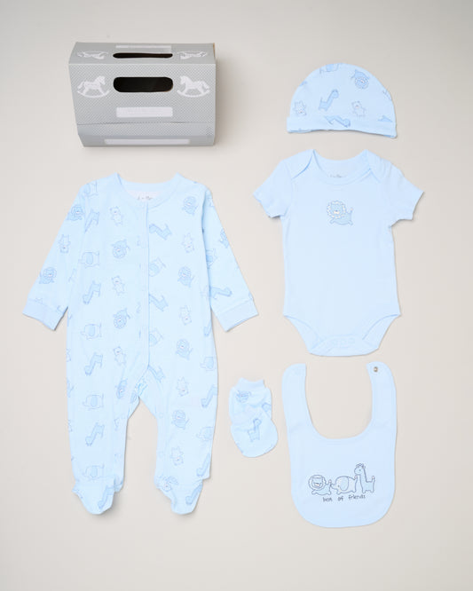 5pc Gift Set - Blue/Best of Friends (NB-6m) (PK4) G11998