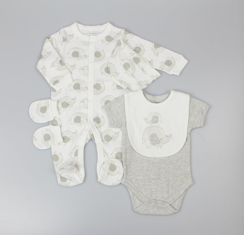 Baby Unisex 5pc Gift Set - Elephant (0-9m) (PK6) G13164