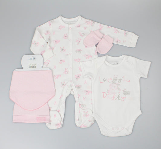 Baby Girls 5pc Gift Set - "Love you Daddy" (0-9m) (PK6) H13636