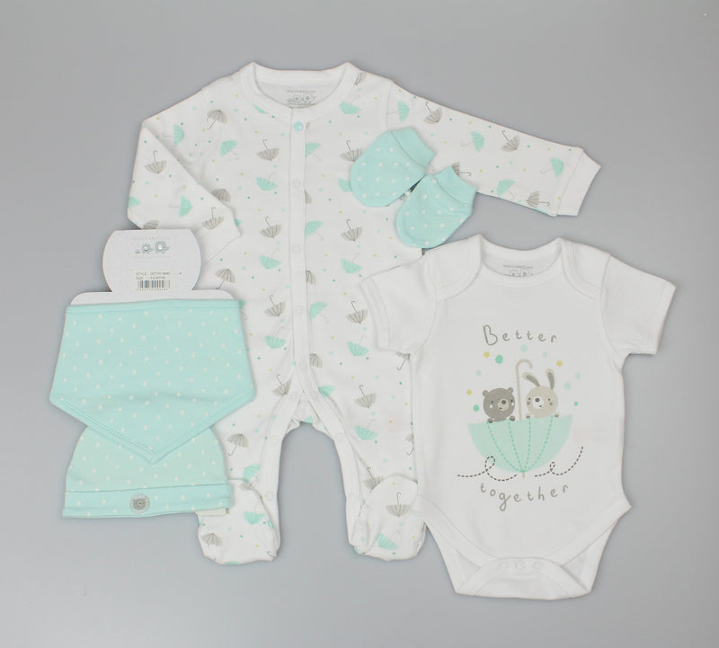 Baby Unisex 5pc Gift Set - "Better together" (0-9m) (PK6) H13640