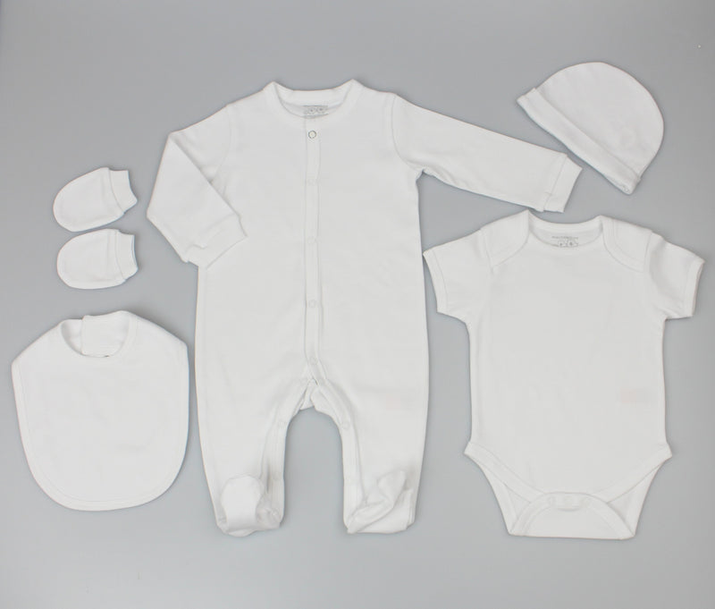 Plain Mesh Bag Gift Sets - White (PK6) (0-9m) H13731