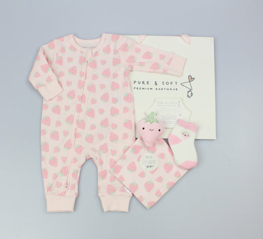 3pc Gift Set - Pink Hearts (0-9m) (PK6) M15858