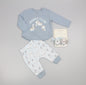 4pc Outfit with Wrist Rattles Gift Set - Blue Puppy (PK6) (0-9m) N14701