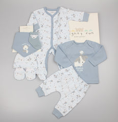 7pc Baby Mesh Bag Gift Set - Blue Puppy (PK6) (0-6m) N14707