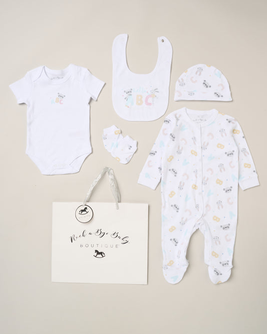 5pc Gift Set - Hello ABC (NB-6m) (PK4) H12777