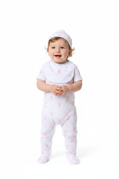 6pc Baby Mesh Bag Gift Set - Pink Teddy (PK4) (NB-6m) H12813NB