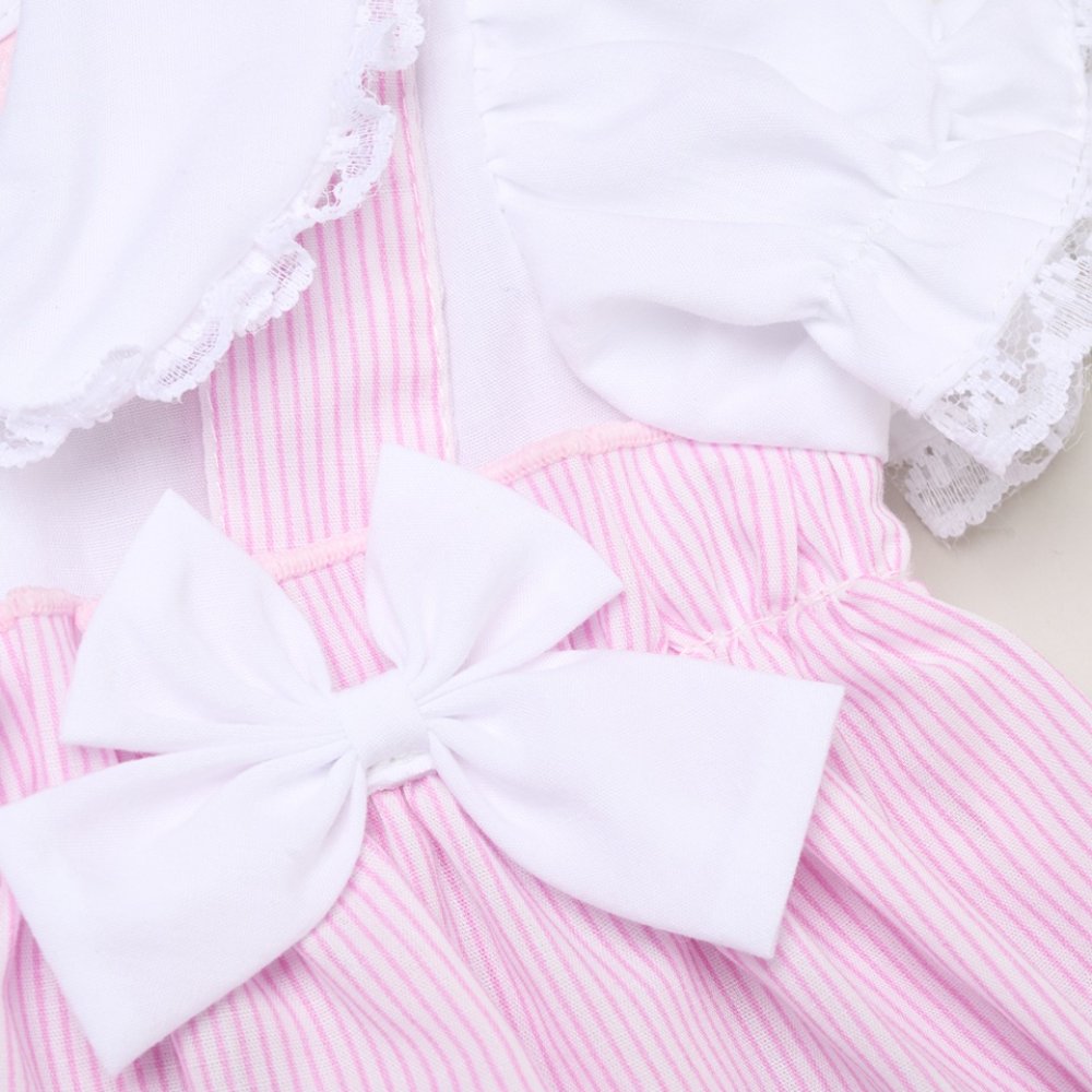 Baby Girls Dress, Pant & Headband Set - Double Bow (0-9m) (PK6) H12815NB