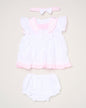 Baby Girls Dress, Pant & Headband Set - White/Navy/Pink (9-24m) (PK6) H12816INF