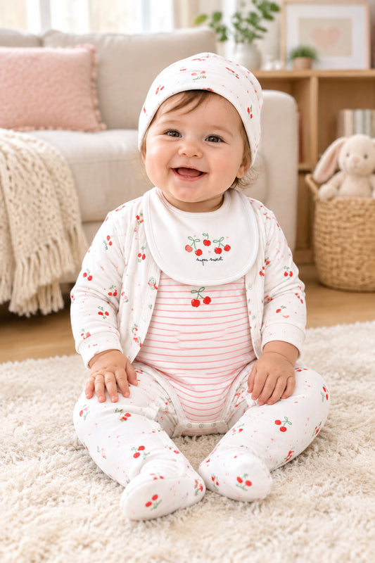 5pc Gift Set - Cherries (NB-6m) (PK4) H13293