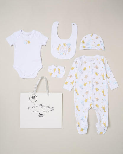 5pc Baby Mesh Bag Gift Set - Animals/New Baby (PK4) (NB-6m) H15045NB