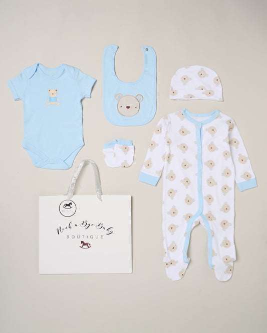 5pc Gift Set - Blue Bear (NB-6m) (PK4) H15241