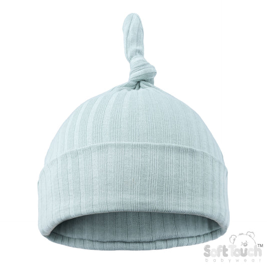 Ribbed Knot Hat - Sage Green (0-6m) (PK6) H4600SG